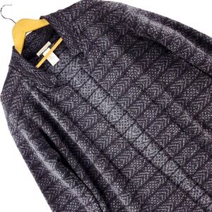 Chiaramente Cardigan Womens M Wool Blend Long Coatigan Gray Made Italy